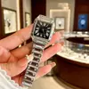 Nuevo Reloj de Moda para Mujer con Esfera Cuadrada Romana, Movimiento de Cuarzo, Correa de Acero, Reloj de Cadena de Cuarzo para Mujer