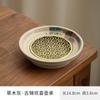 Tazón de té retro grande individual de Xi le gaiwan de color gris hierba y madera, tazón de té kung fu, tazón de té gaiwan de tres piezas sin quemaduras