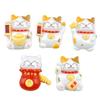 Gato de la suerte de dibujos animados para niños, accesorios de resina DIY, pegamento de crema, llavero, pinza para el pelo, material para refrigerador, venta al por mayor
