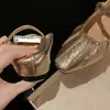 Elegantes sapatilhas Mary Jane com alça franzida e bico quadrado para mulheres, novos sapatos de balé outono 2026