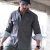Camisa de forro polar cálida para hombre ESDY para exteriores, primavera y otoño, chaqueta camisa informal para montañismo
