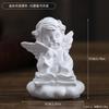 Americano menina anjo estátua resina decoração desktop mini decoração suprimentos de casamento casal boneca decoração atacado
