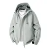 Jaqueta com Capuz Tendência Outono/Inverno 2026 Estilo Hong Kong, Unissex, Corta-vento Softshell de Alta Qualidade