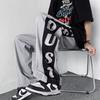 Pantalones Holgados Rectos de Pierna Ancha para Hombre Verano Retro Americano Pantalones Deportivos Casuales Modernos de Alta Calle Versátiles Modernos para Hombre