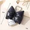 Colgante de teléfono móvil de cuero con lazo relleno de algodón, nuevo nicho coreano, colgante de llavero de bolso de alta gama para mujer