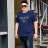 Camiseta de Algodão Puro de Manga Curta para Homem no Verão, Marca Casual Trendy Solta para Jovens, Camiseta Plus Size de Meia-Manga, Camiseta de Base