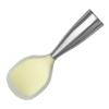Cuchara para Arrocera Doméstica Antiadherente Cuchara para Servir Arroz Mango de Madera Antideslizante Resistente al Calor Cuchara de Silicona Vertical para Arroz