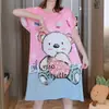 Pijamas para Mulheres, Camisolas de Verão, Roupas Fofas de Estudante Estilo Coreano, Roupas Doces de Casa com Desenho Animado, Camisolas de Verão para Meninas para Usar Fora
