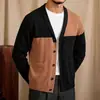 Outono 2026 Amazon Xiyin Estilo 3D Old Money Suéter Cardigan Tendência Color Block Masculino Novidades Transfronteiriças Tamanho EU