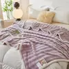 Manta de Pelúcia Coelho Bolha Transfronteiriça Flannel Fleece de Coral Cobertor de Ar Condicionado para Sofá Cobertor de Soneca Manta Grossa de Inverno