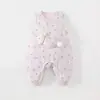 Mono Ligero de Plumón Estilo Coreano 3D Conejito Lindo Bebé 2026 Nuevo Estilo Otoño/Invierno para Niñas con Lindo Estampado Floral y Pantalones Cálidos de Plumón