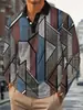 Camisa POLO casual de manga larga para hombre con estampado de moda transfronteriza, nueva, con estampado digital 3D de manga larga