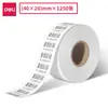 Papel Térmico de Larga Duración Deli Río Rin Triple Protección en Múltiples Especificaciones Zg300 para Impresión de Etiquetas de Entrega Express y Para Llevar