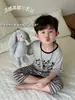 Pantalones cortos de manga corta Ameiya, ropa de verano con aire acondicionado, pijamas de Tencel Lyocell para niños, ropa informal para el hogar, venta al por mayor