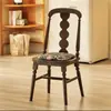 Silla de Comedor Vintage de Madera Maciza Estilo Francés, Silla Individual para Uso Doméstico Estilo Americano con Respaldo, Silla de Ocio de Diseñador de Mediados de Siglo con un Toque de Lujo