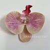 Orquídea Borboleta Flor Artificial Cabeça Filme Impresso Flor Corsage 9cm DIY Decoração de Casamento Flor Dia Nacional Decoração de Casamento