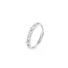 Anillos de Pareja Luminosos Galaxia Romántica Plata de Ley 925 Lujo Ligero Gama Alta Anillos de Estrella Estilo Ins Ráfaga de Estrellas Par de Anillos