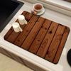 Alfombrilla de secado para fregadero de cocina con veta de madera transfronteriza, alfombrilla de mesa de tierra de diatomeas, alfombrilla antideslizante, alfombrilla absorbente para secado de mesa de café, alfombrilla de aislamiento térmico