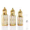 Garrafas de óleo essencial de vidro para atacado, frascos com aplicador roll-on galvanizados, frascos dosadores cosméticos, espátulas de vidro, amostras de spray de perfume com esfera de aço