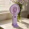 Ventilador Elétrico Portátil Mini USB Recarregável Fresco Simples Três Velocidades de Vento com Suporte Ventilador Pequeno Vertical de Mesa