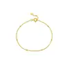 Pulsera de clavícula de cadena de guisante de textura suave y delicada francesa s925 europea y americana, moda simple, temperamento versátil para mujer