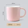 Caneca de cerâmica nórdica de cor sólida, esquema de cores macaron, acabamento brilhante, grande capacidade, adequada para uso doméstico, para beber água e como presente ou xícara de café