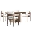 Conjunto de Mesa e Cadeiras Personalizado de Fábrica para Exterior Varanda Externa Cadeira de Rattan Teca Pátio Jardim Lazer Combinação de Móveis para Exterior