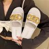 2023 Nuevas zapatillas de estilo Cyber Celebrity para mujer, estilo de verano, con suela gruesa, ropa de playa a la moda, sandalias de suela suave con sensación de mierda