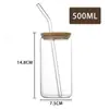 Vaso de Vidrio, Vaso de Coca-Cola de Aspecto Elegante, Vaso Transparente para Hogar con Tapa de Madera, Vaso de Pajita de una Sola Capa para Bebidas de Jugo