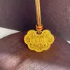 Colar de Corda Trançada em Prata de Lei S925 com Pingente de Cadeado de Boa Sorte e Segurança para Mulheres Novo Estilo Chinês Tendência Nacional Corrente para Clavícula Corrente para Suéter