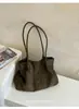 Moda de nicho estilo coreano, bolsa transversal casual de grande capacidade, nova coleção outono/inverno, moderna e estilosa, bolsa de ombro simples e casual para mulheres