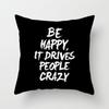 Funda de Almohada Patrón Geométrico Simple Explosivo de AliExpress Raya Blanca y Negra Funda de Cojín para Sofá de Sala de Estar Almohada de Coche
