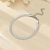 Pulsera Europea y Americana Transfronteriza Simple Moderna de Acero de Titanio Cadena de Serpiente Plana Nicho Hoja Hueso de Serpiente Pulsera Electrochapada para Hombres y Mujeres
