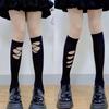 Novas meias jk pretas Meias femininas de comprimento médio meias de panturrilha meias 3/4 meias de meia-calça versão da moda ins