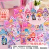 Juego de Vestir a Niñas Libro de Pegatinas Maquillaje de Princesa Niña Pequeña DIY Hecho a Mano Escena Colección de Vestir Regalo