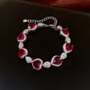Pulseira com Pingente Redondo de Zircônia Super Brilhante Estilo Francês, Pulseira Exquisita de Luxo Leve de Alta Qualidade, Joia Feminina Fashion e Versátil