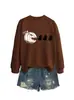 Amazon Ebay Estação Independente Moda Estilosa Interessante Feminina Natal Abóbora Fantasma Gola Redonda Manga Longa Moletom