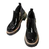 Nueva colección 2026 de zapatos para mujer para exportación: Zapatos planos brillantes de suela gruesa para otoño e invierno, de estilo europeo y americano, modernos y retro, disponibles en stock