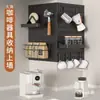 Accesorios para Cafetera: Papel de Filtro, Tamper, Aguja de Distribución, Mango de Almacenamiento, Estante de Panel Perforado para Montar en Pared, Instalación sin Taladrar