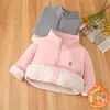 Chamarra de Polar para Niños y Niñas, Otoño/Invierno, Cuello Alto, Cierre de Cremallera, Parte Superior Cálida Casual de Polar para Bebé, Ropa Infantil