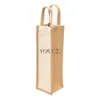 Bolsas de Embalaje para Vino, Bolsas de Lino para Vino de Regalo, Bolsas de Almacenamiento de Lino con Ventana para Licor con Logo Impreso