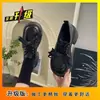 Zapatos de Cuero con Suela Gruesa para Mujer para el Trabajo, Novedad Primavera 2025, Negros, que Aumentan la Altura, Estilo British College, Mocasines para Mujer