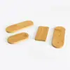 Gancho Adhesivo de Madera de Bambú Fuerte y sin Rastro, Creativo Nórdico, sin Taladro, Venta al por Mayor del Fabricante, para Cocina y Baño, Ganchos de Almacenamiento de Acero Inoxidable para detrás de las Puertas
