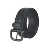 Novo Cinto Masculino de Couro Genuíno, Cinto Trançado de Couro Bovino de Primeira Camada, Cinto de Couro de Alta Qualidade, Moderno e Versátil com Fivela de Pino