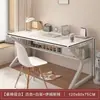 Escritorio de Computadora, Escritorio de Escritorio para Uso Doméstico con Estantería, Escritorio Integrado con Estantería, Escritorio de Estudio para Dormitorio, Escritorio Simple de Estudio para Estudiantes, Escritorio para Escribir