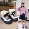 Zapatos de Algodón para Niñas 2025 Otoño e Invierno Estilo Nuevo Kuromi Botas Cálidas de Suela Blanda Botas de Nieve Gruesas para Bebés con Forro de Felpa