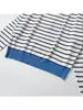 Suéter de Punto de Moda Europea y Americana a Rayas Marca Z, Suéter Popular con Cuello Polo de Moda en Aliexpress, Elegante y con Estilo del Sudeste Asiático Za