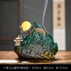 Queimador de Incenso Estilo Chinês Qianli Jiangshan Queimador de Aromaterapia para Casa Inserção de Incenso Ornamentos Cerâmicos Interior Incenso Espiral de Sândalo Queimador de Incenso à Prova de Mosquitos