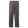 Calça Casual Masculina de Lã Importada de Alta Qualidade Outono e Inverno Grossa Amiga da Pele Confortável Lixada Reta Calça Social para Homens