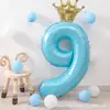 Globo Digital de Base de Pie de 42 Pulgadas, Corona de Princesa en Polvo, Globo de Niña para Fiesta de Cumpleaños y Aniversario